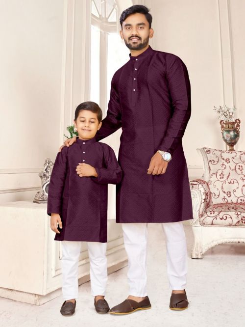 Blue Hills Kurta 3 Cotton Men's And kids Combo Kurta