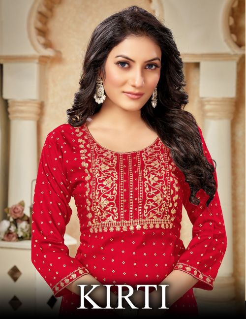 Kirti 1001 Rayon Straight ReadyMade Kurti