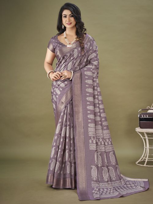 AppleUniverse 1 Casual Printed Dola Silk Saree Collection