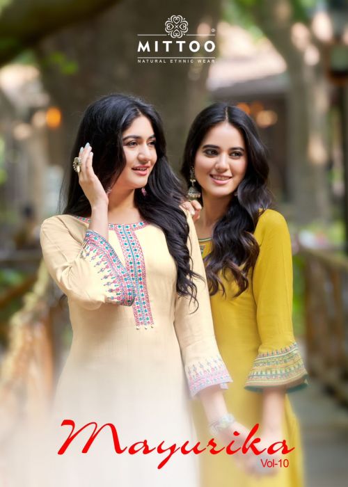 Mitto Mayurika Vol 10 Rayon Straight Long Kurti Design Collection