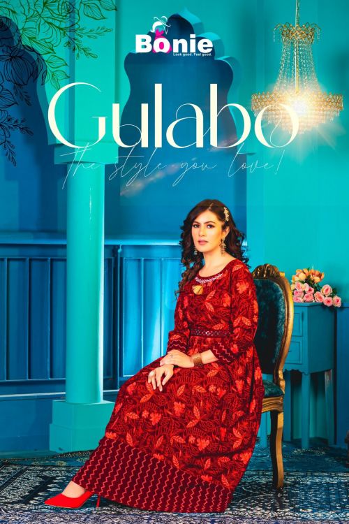 Bonie Gulabo Printed Fancy Anarkali Long Kurti Collection