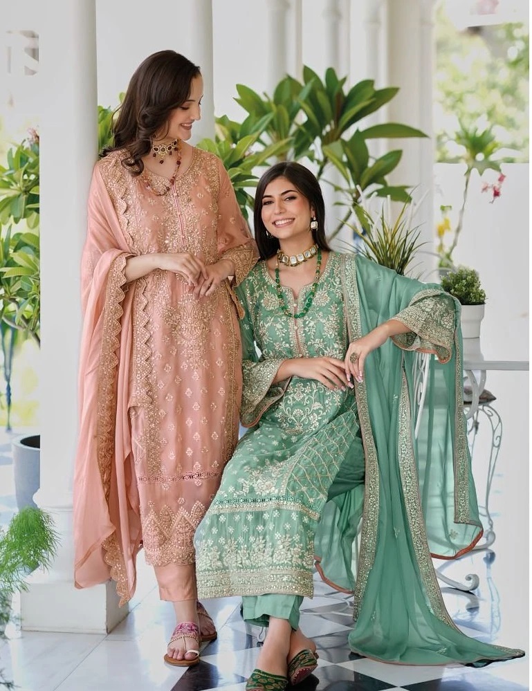 Zaveri Aanaya Soft Organza Embroidery Ready Made Collection