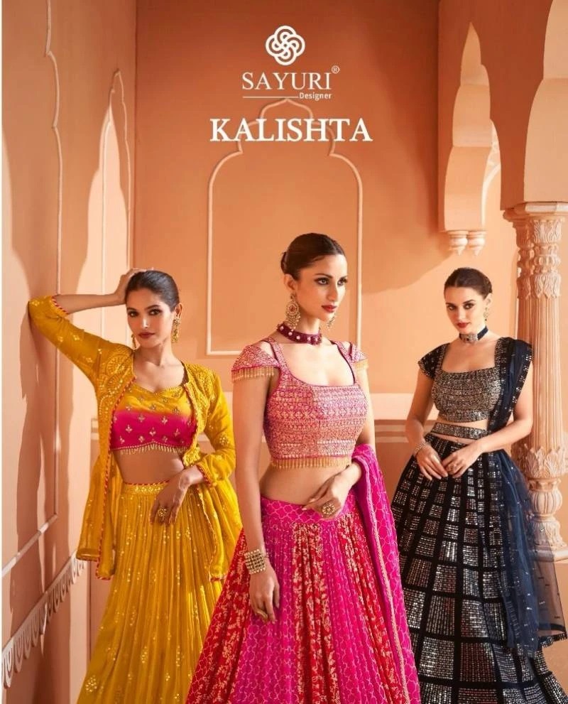 Sayuri Kalishta Velvet Designer Lehenga Choli Collection