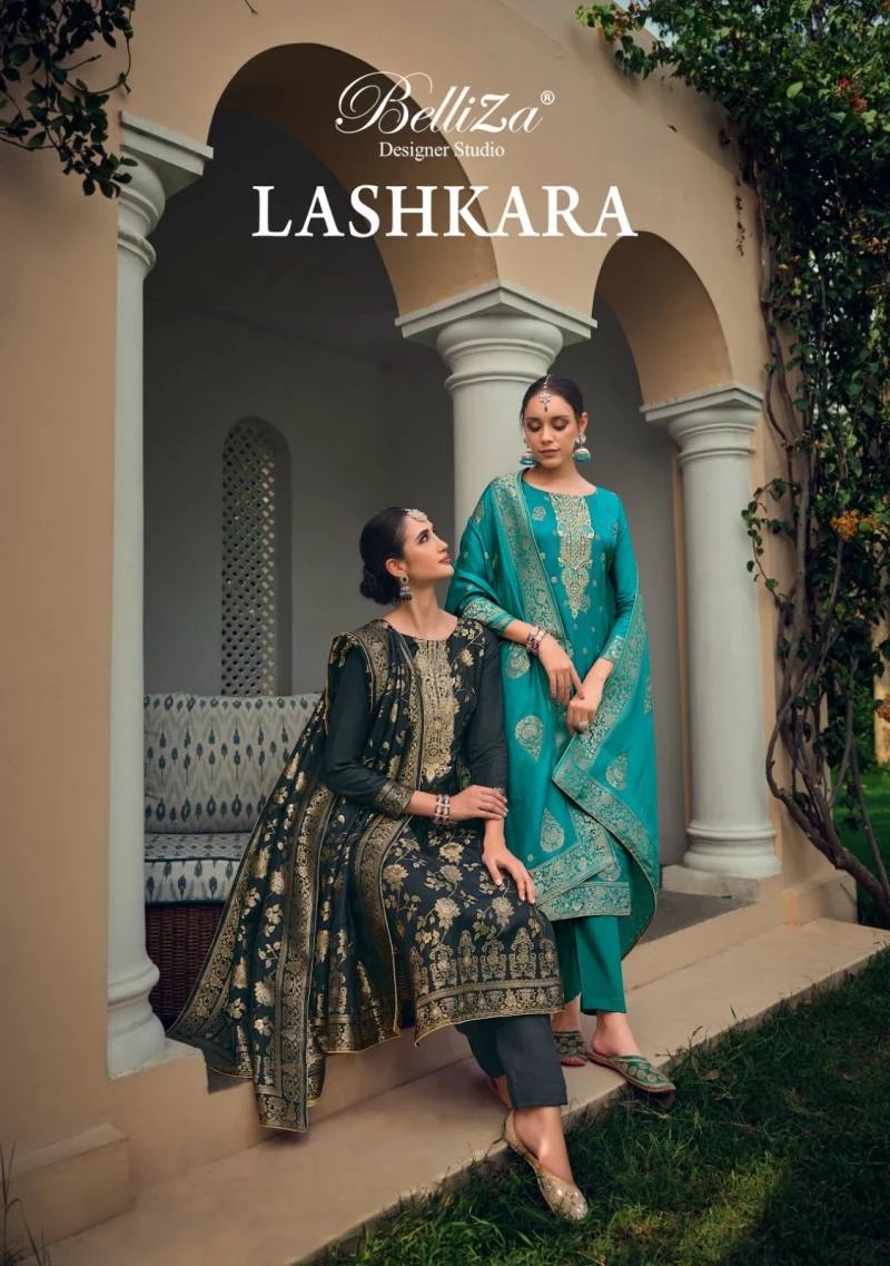Belliza Lashkara Embroidery Dress Material Wholesale Collection