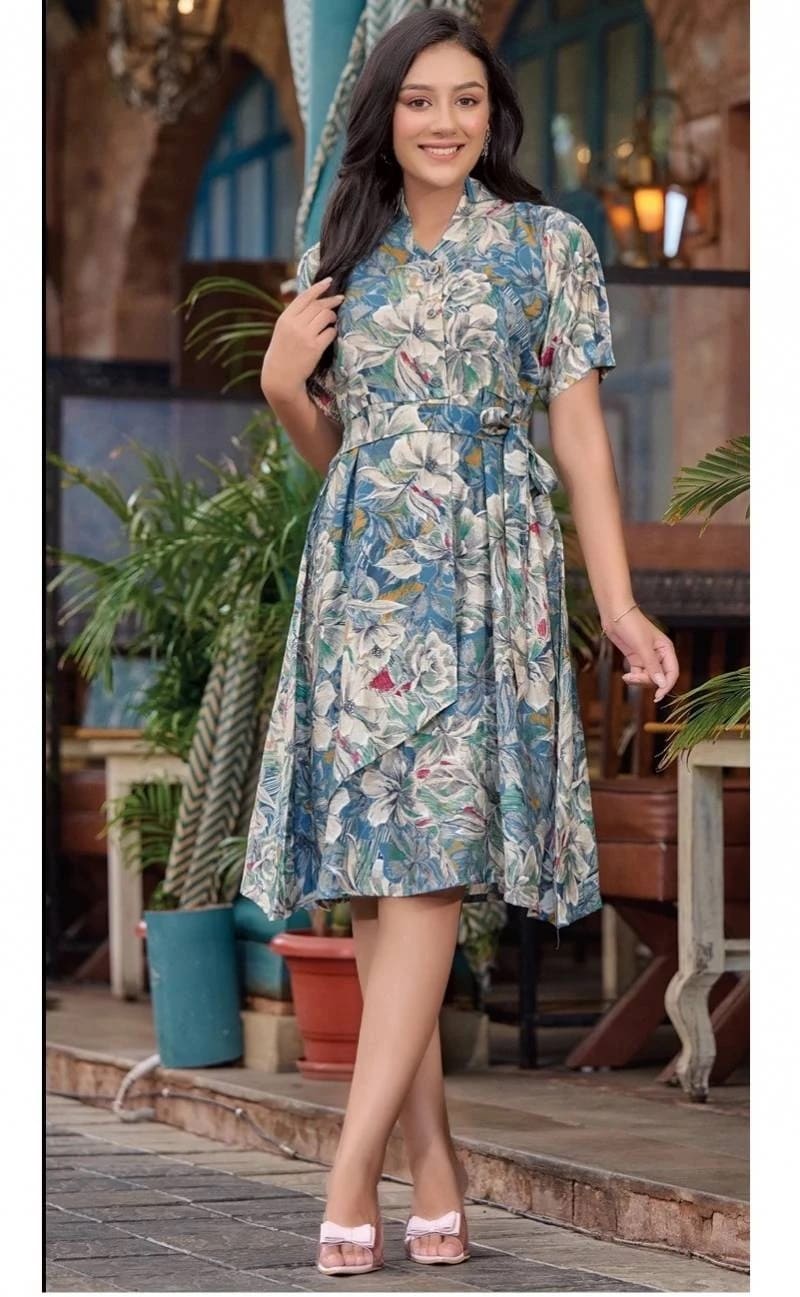 Rangmaya Liza Model Printed Stylish Short Kurti Collection