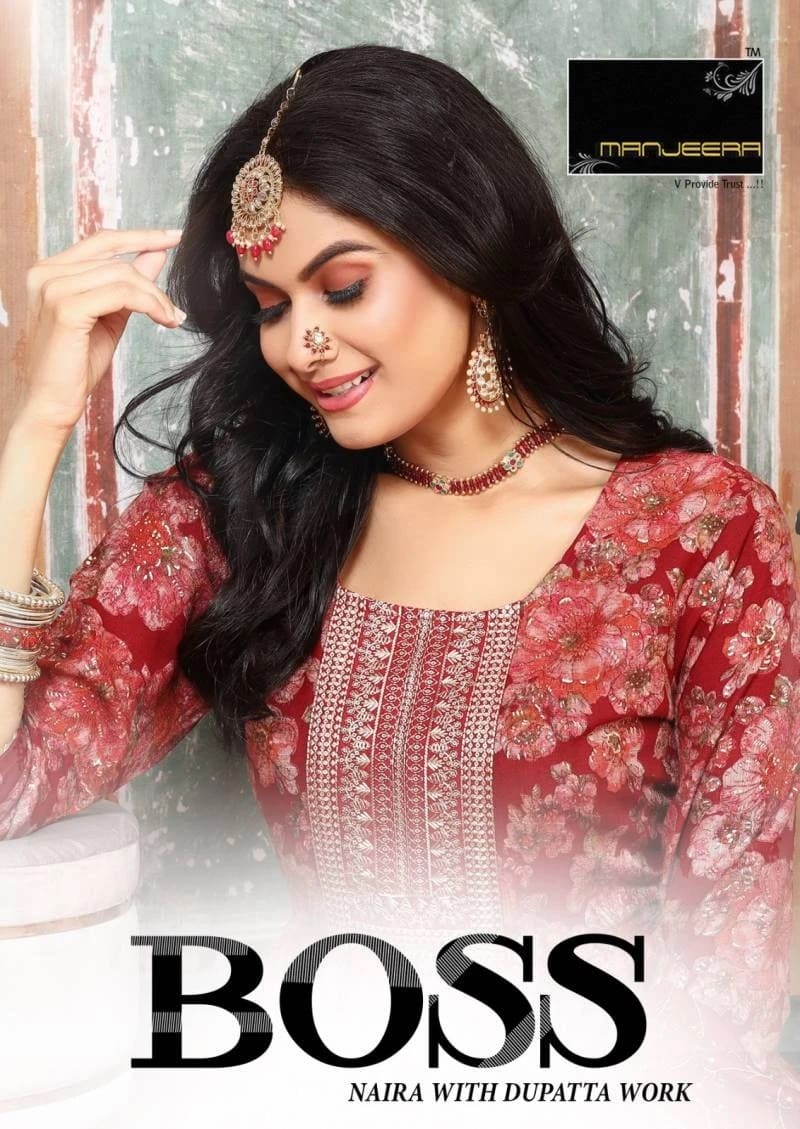 Wholesale Designer Manjeera Boss Naira Cut Kurti Bottom With Dupatta Collection Elevate Your Style