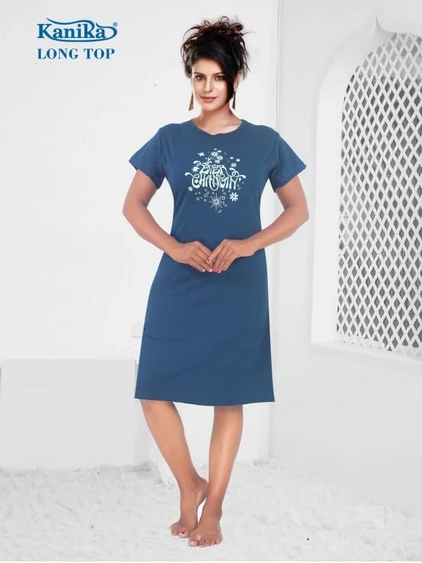 Kanika Long Top 101 To 110 Cotton Stylish Tready Night Suits Collection