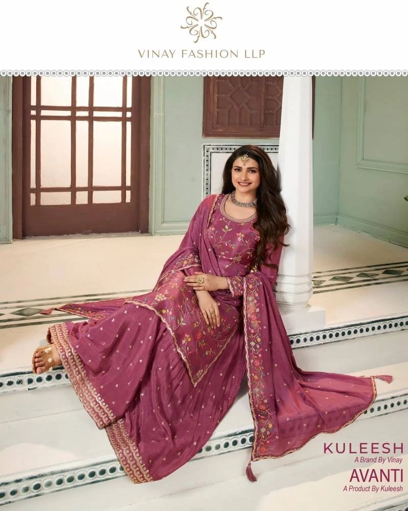Vinay Kuleesh Avanti Chinon Exclusive Designer Salwar Suit