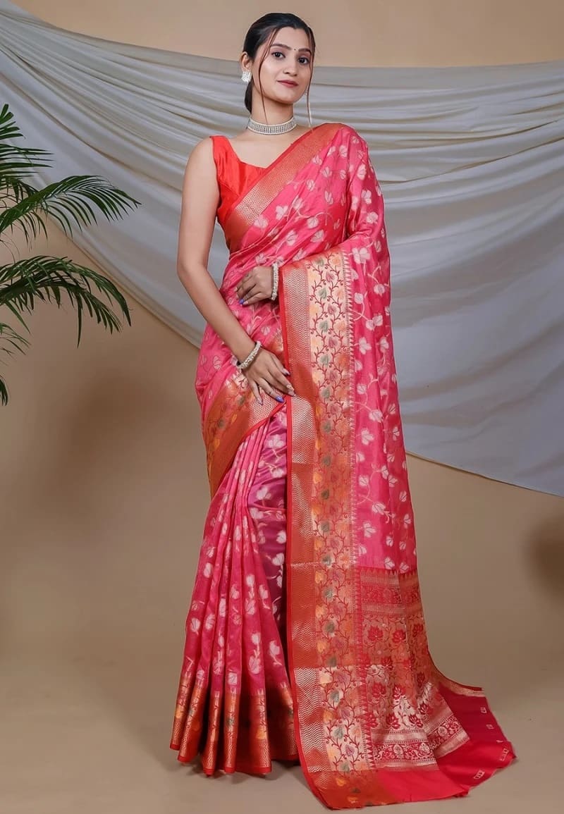 Vt 5002 Organza Fancy Saree Collection