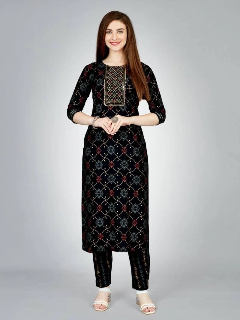 Radhika 1 Heavy Rayon Kurti With Bottom Collection