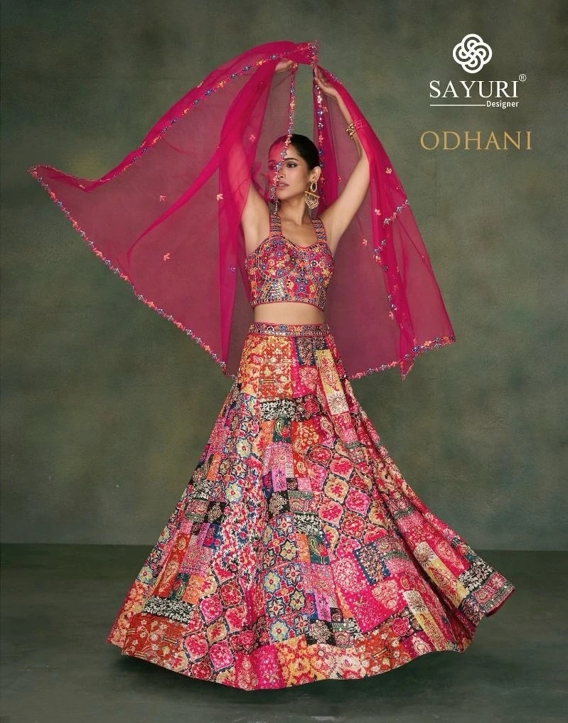 Sayuri Odhani Silk Unique Designer Lehenga Choli Distributor
