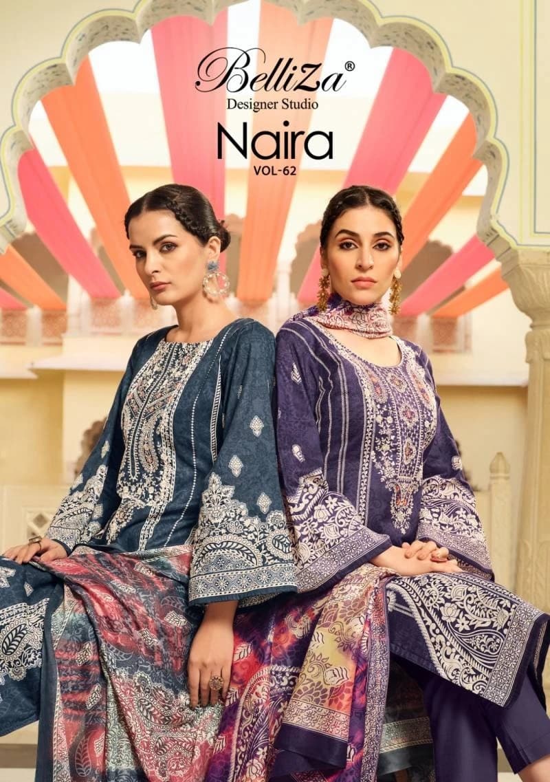 Belliza Naira Vol 62 Printed Dress Material Collection