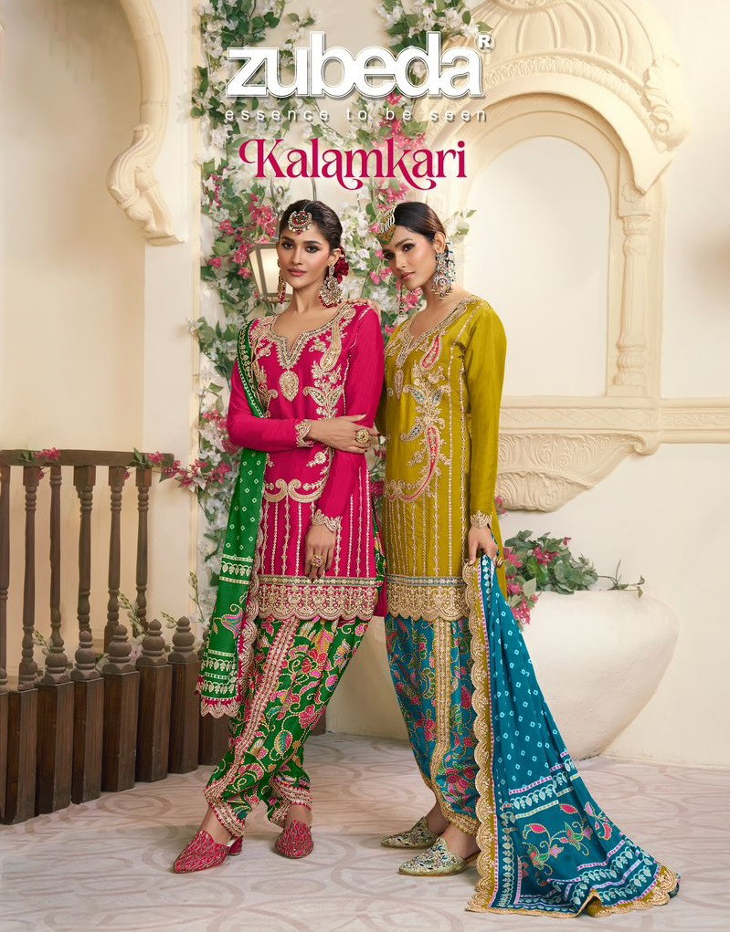 Zubeda Kalamkari Digital Printed Salwar Suits Collection