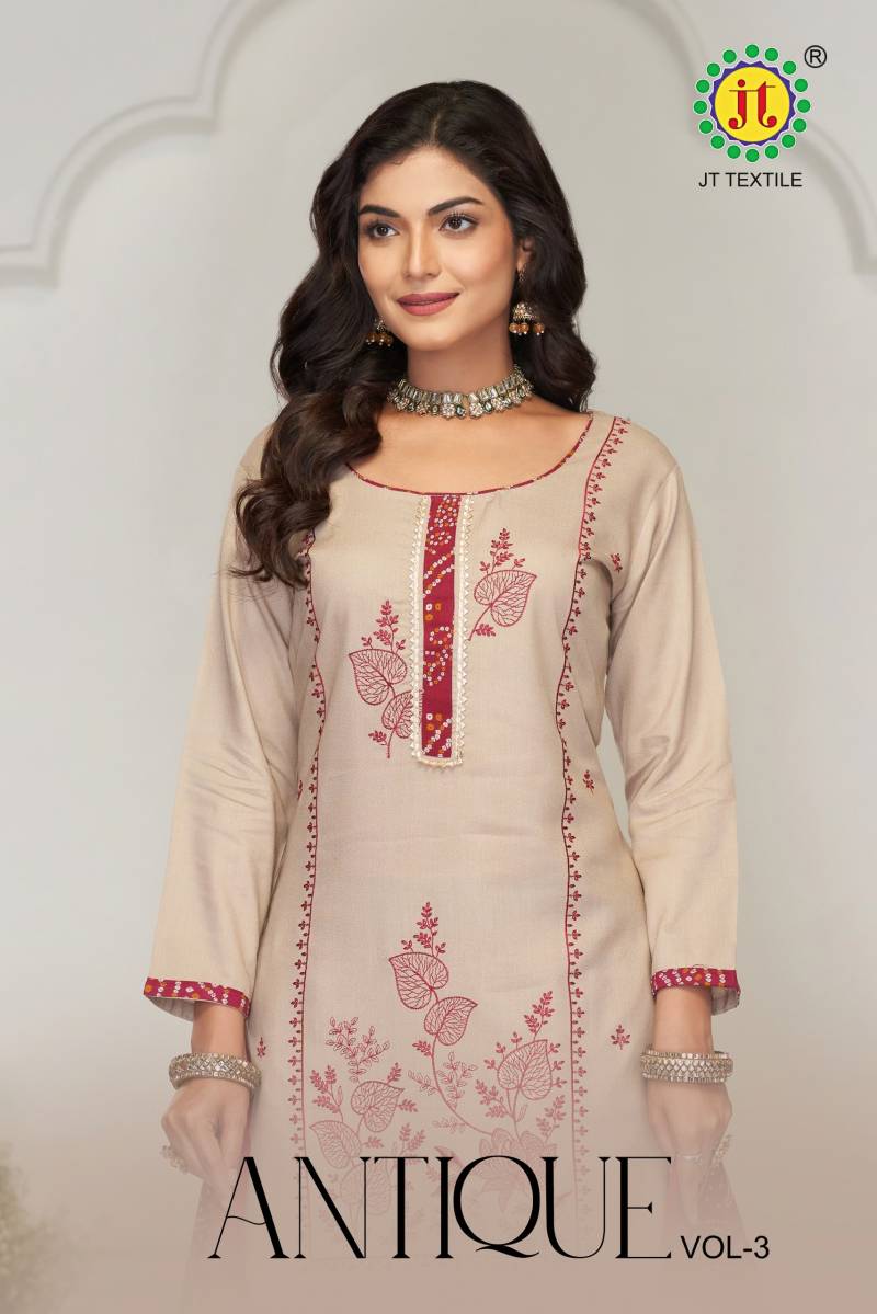 Jt Antique Vol 3 Embroidered Printed Dress Material Collection