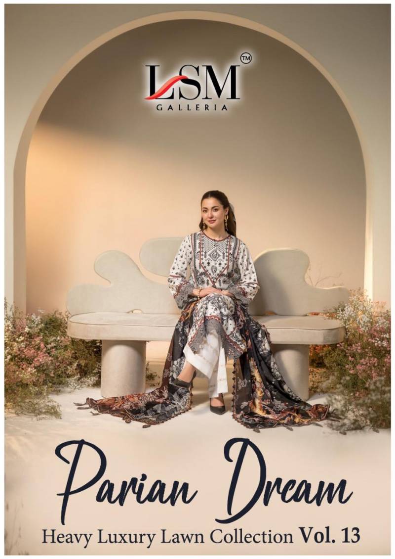 Lsm Parian Dream Vol 13 Luxury Lawn Cotton Dress Material