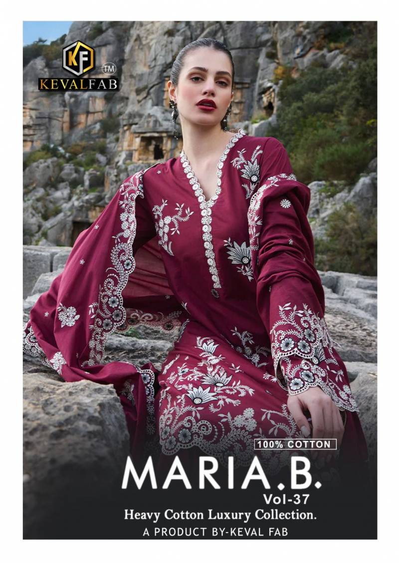 Keval Maria B Vol 37 Heavy Cotton Pakistani Dress Material Collection