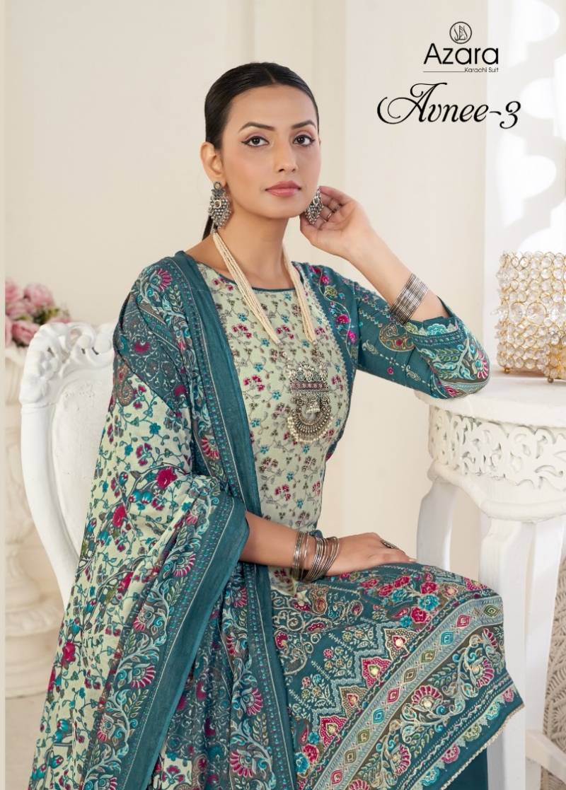 Radhika Azara Avnee 3 Lawn Cotton Dress Material Collection