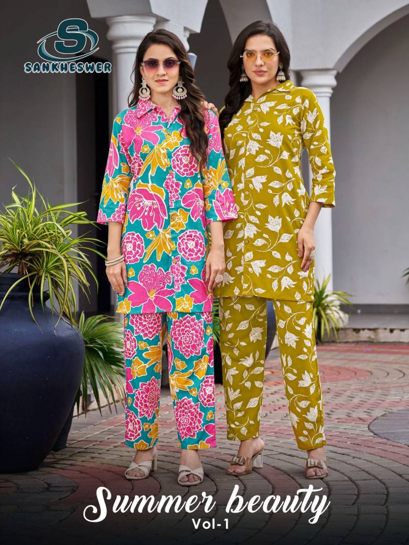 Sankheswer Summer Beauty Vol 1 Cotton Fancy Co Ord Set