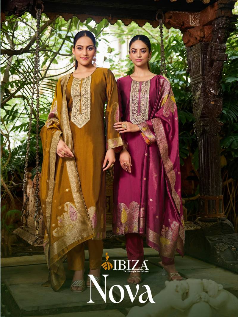 Ibiza Nova Banglory Silk Designer Salwar Suits Collection