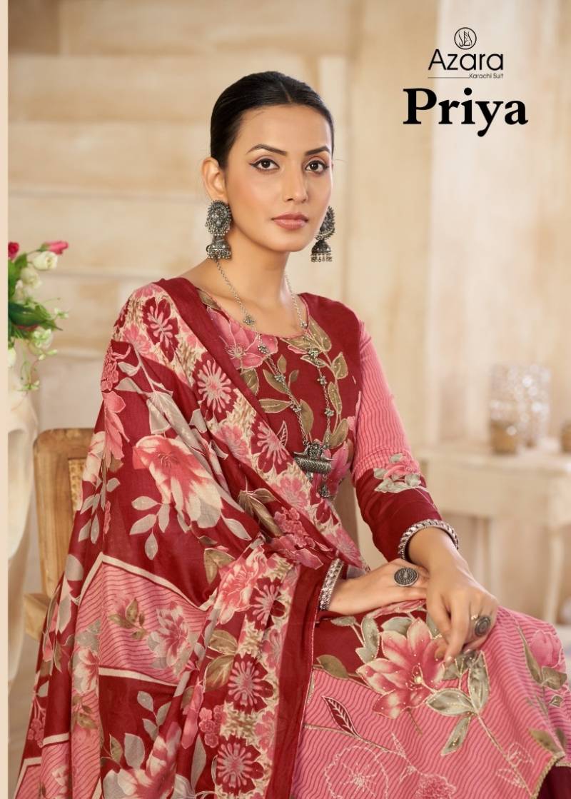 Radhika Azara Priya Lawn Cotton Dress Material Collection
