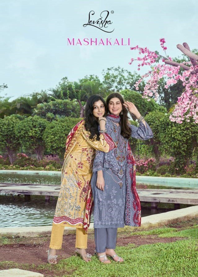 Levisha Mashakali Cambric Lawn Cotton Dress Material Collection