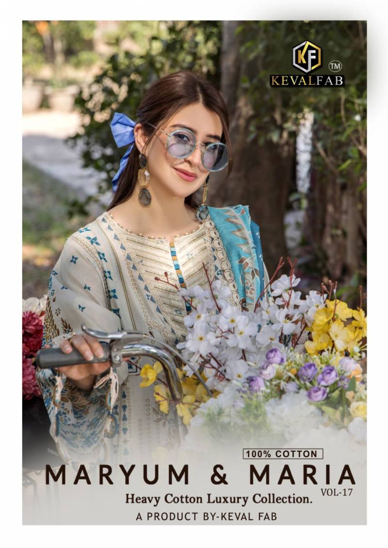 Keval Maryum And Maria Vol 17 Printed Pakistani Dress Material