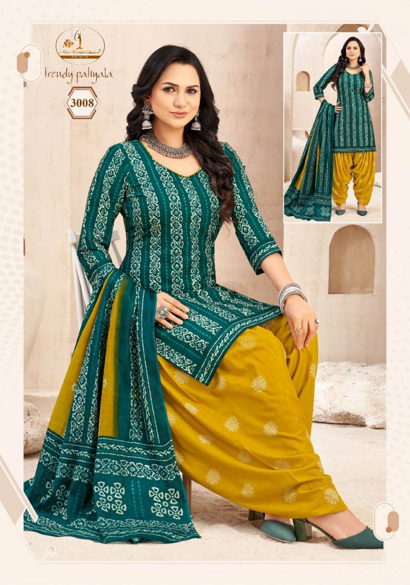 Miss World Trendy Patiyala Vol 3 Cotton Readymade Dress collection