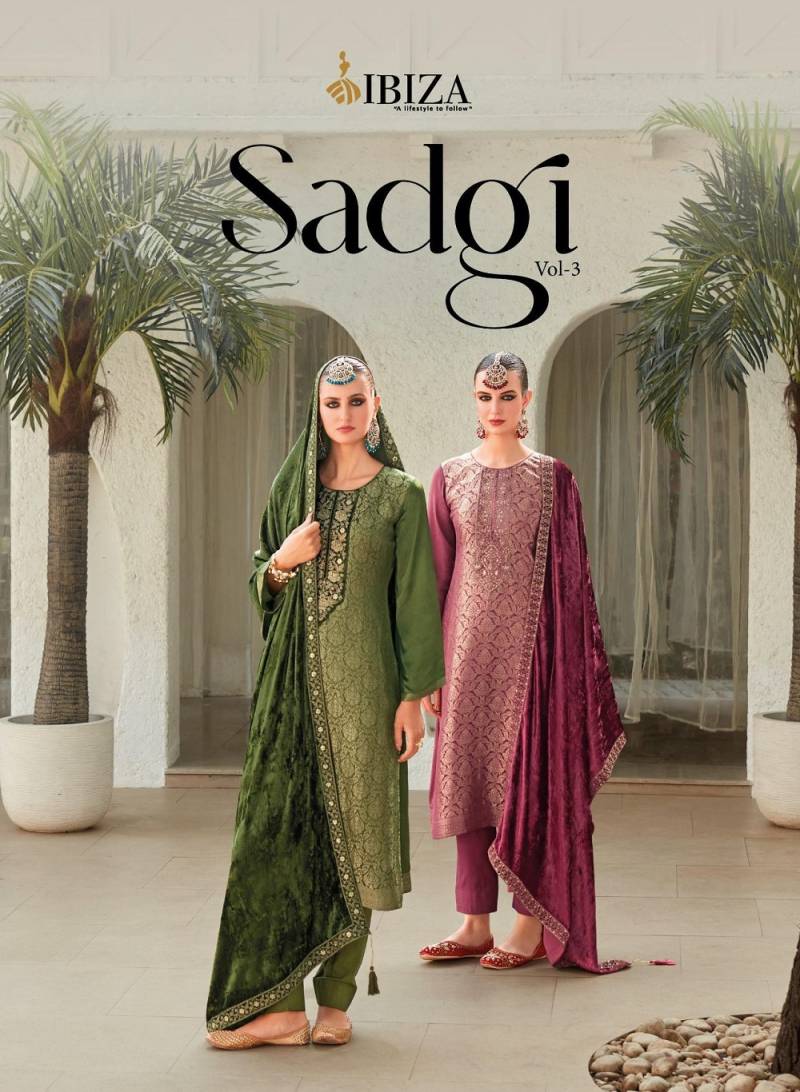 Ibiza Sadgi Vol 3 Gaji Silk Embroidered Designer Suits Collection