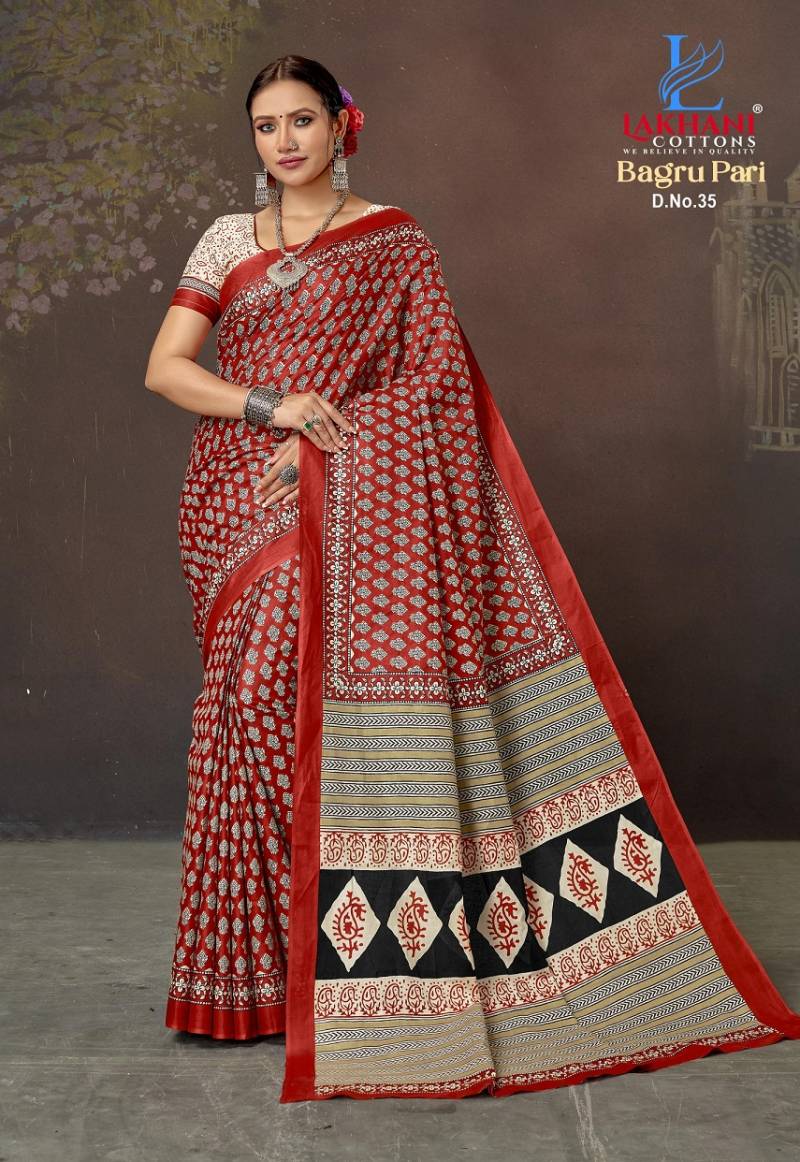 Lakhani Bagru Pari Vol 4 Printed Cotton Saree Collection