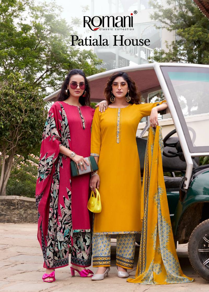 Romani Patiala House Embroidered Dress Material Collection