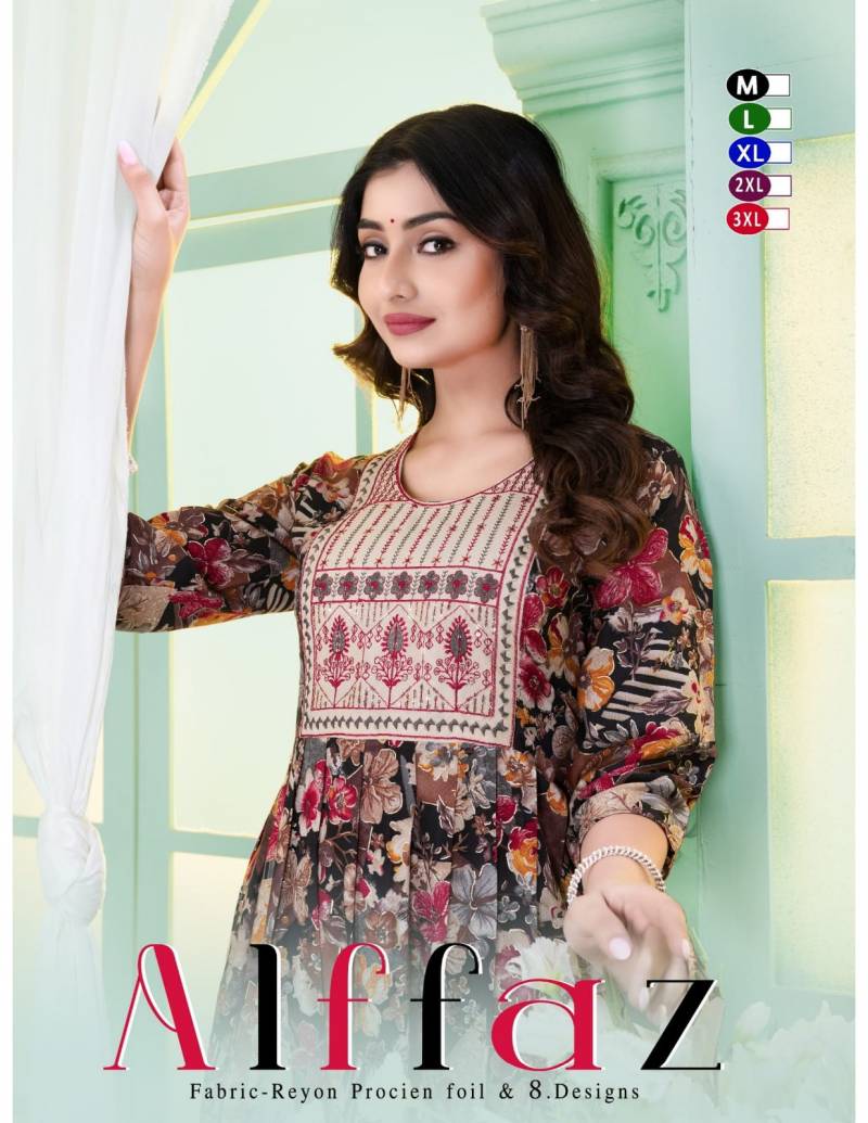 Beauty Alffaz Daily Wear Printed Long Kurti Collection
