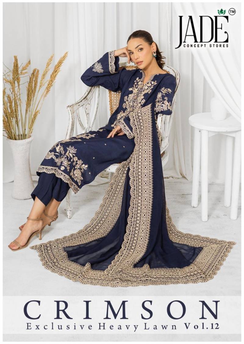 Jade Crimson Exclusive Lawn Vol 12 Pakistani Dress Material Collection