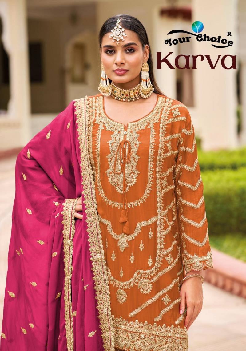 Your Choice Karva Embroidered Readymade Salwar Suit Collection