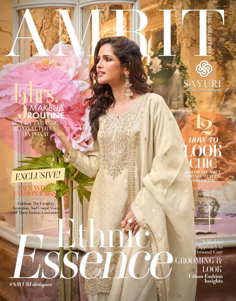 Sayuri Amrit Viscose Simar Embroidered Designer Salwar Palazzo Collection