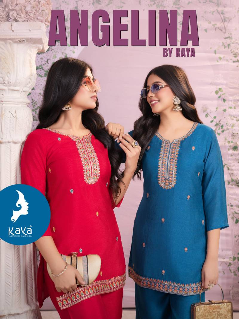 Kaya Angelina Vichitra Party Wear Co Ord Set Collection