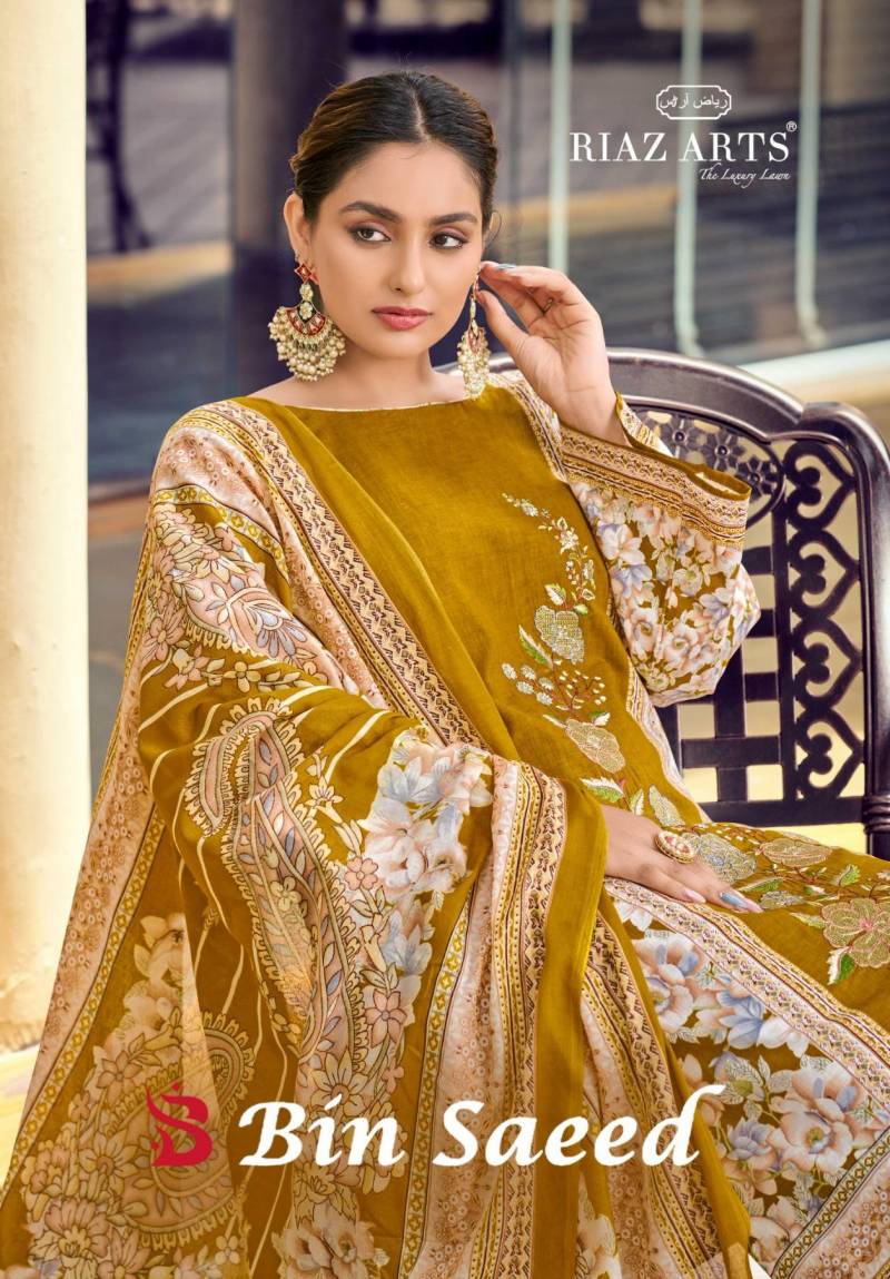 Riaz Arts Bin Saeed Exclusive Printed Dress Material Collection