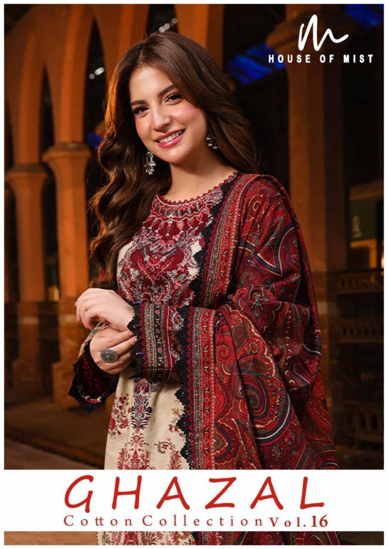 House Of Mist Ghazal Vol 16 Pakistani Dress Material Collection