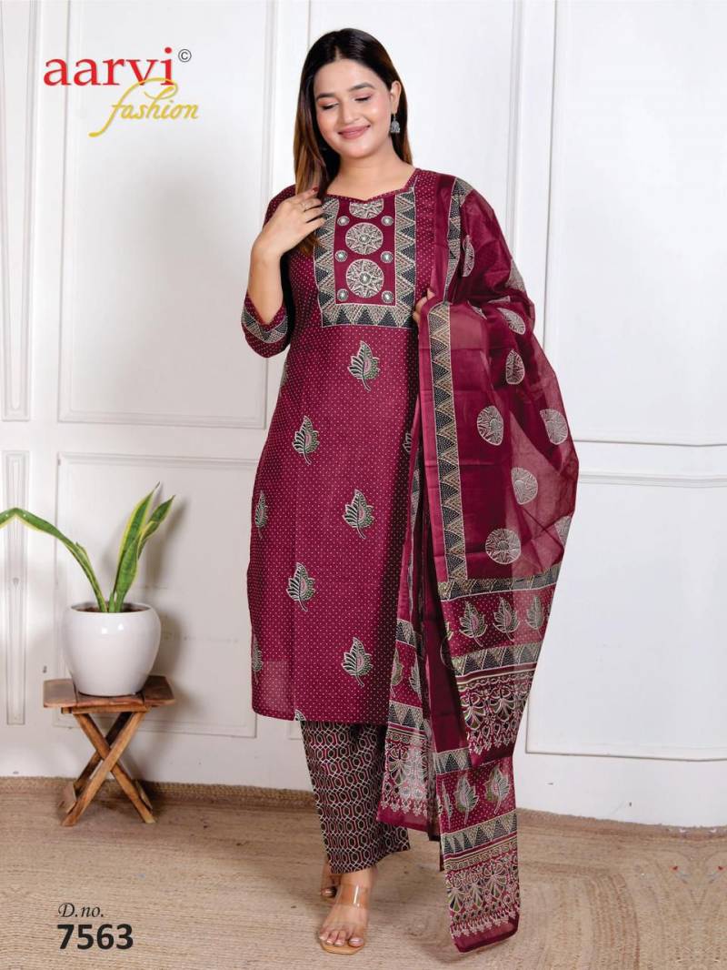 Aarvi Ajrakh Vol 4 Pure Cotton Readymade Dress Collection