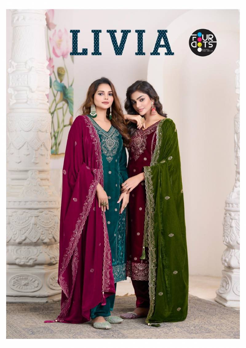 Four Dots Livia Velvet Designer Salwar Kameez Collection