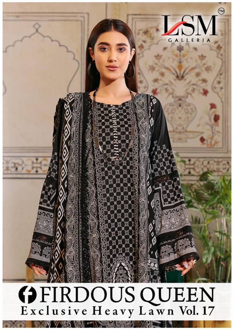 Lsm Firdous Queen Vol 17 Lawn Cotton Pakistani Dress Material Collection