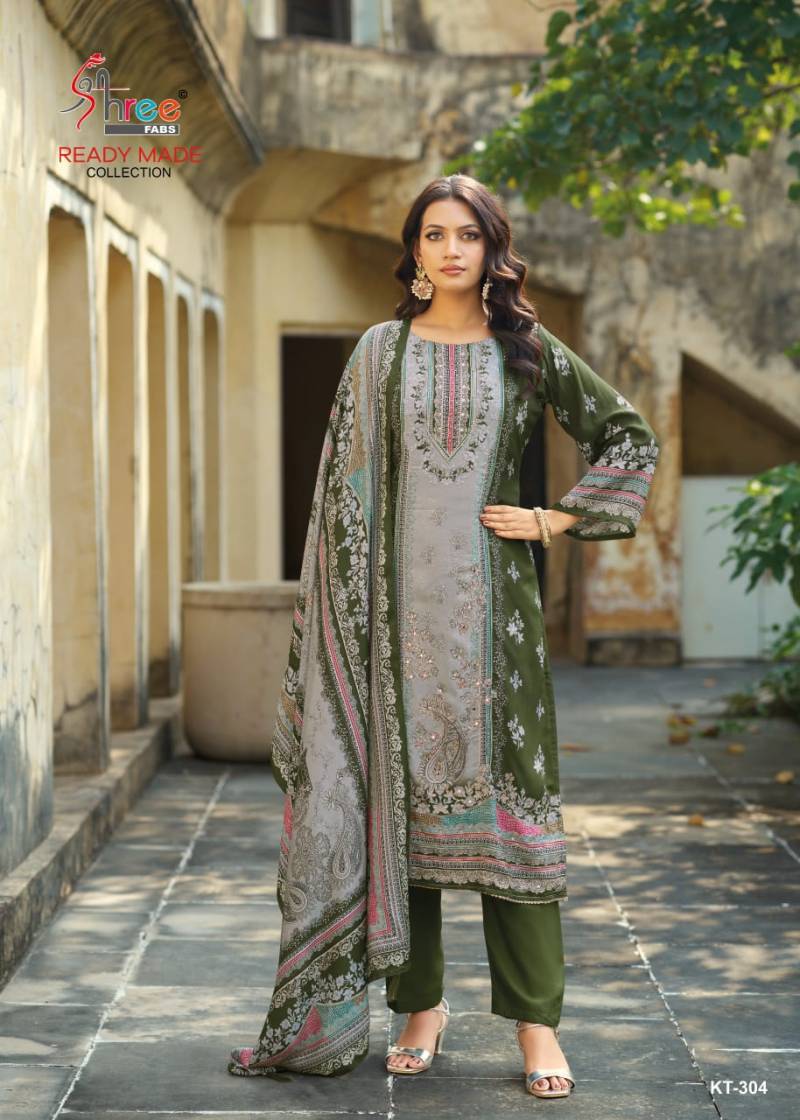 Shree Kt 304 Viscose Maslin Digital Printed Designer Salwar Suits Collection