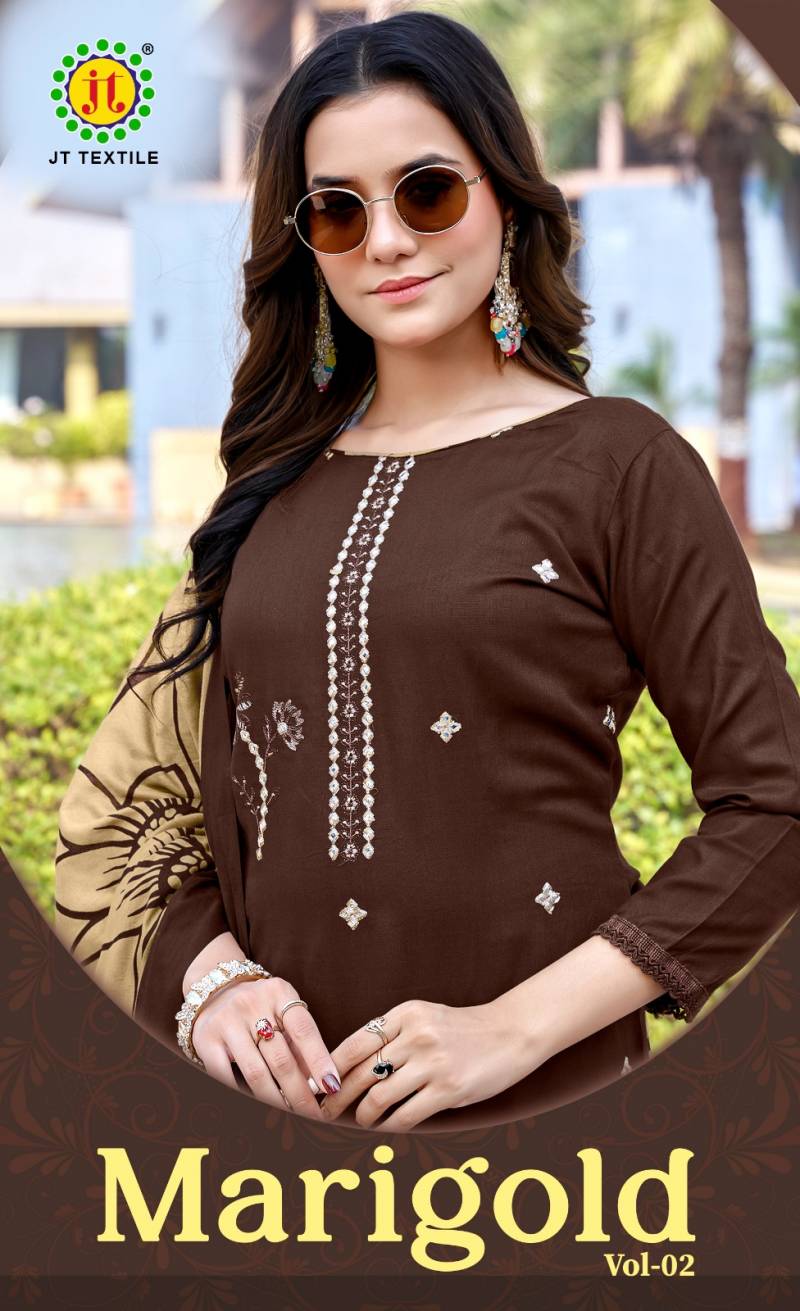 Jt Marigold Vol 2 Embroidery Designer Dress Material Collection