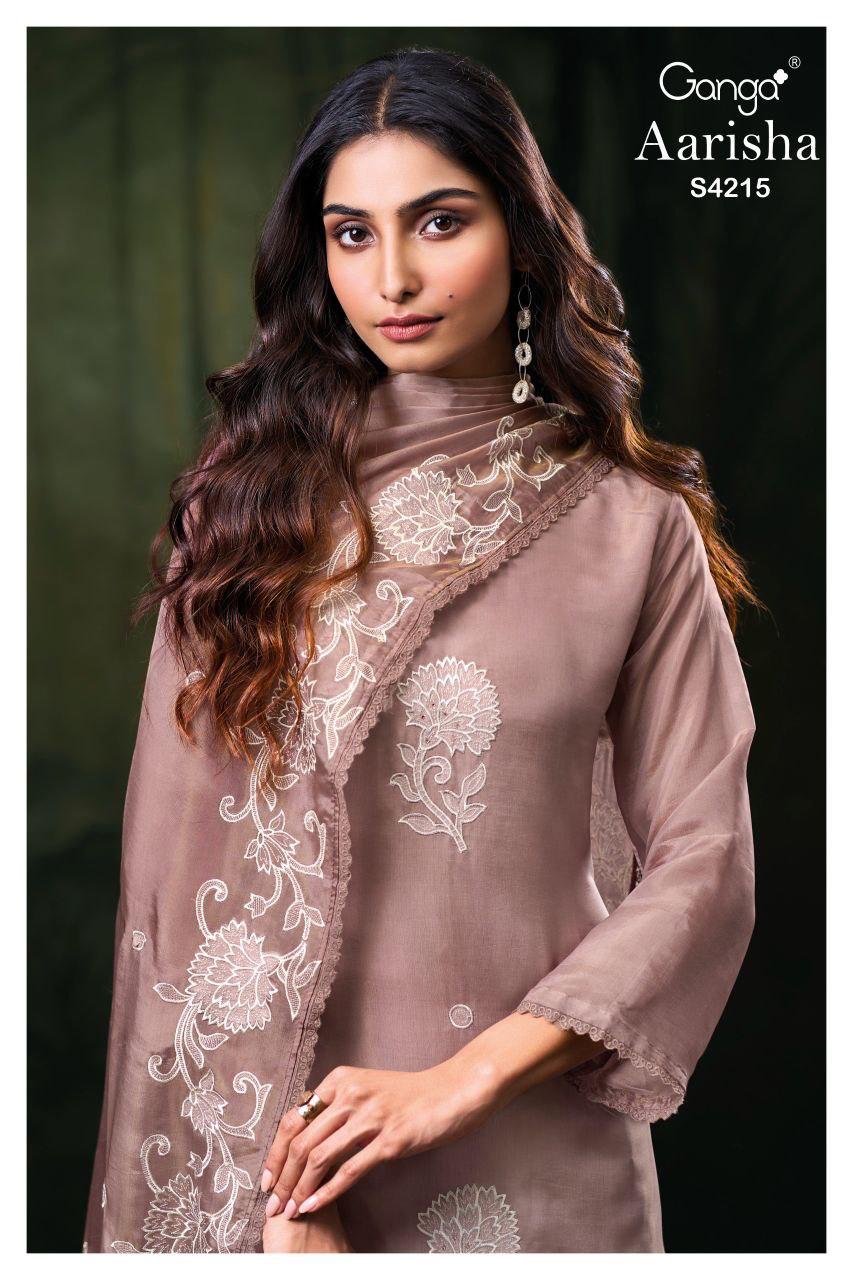 Ganga Aarisha 4215 Bemberg Silk Designer Salwar Suits Collection