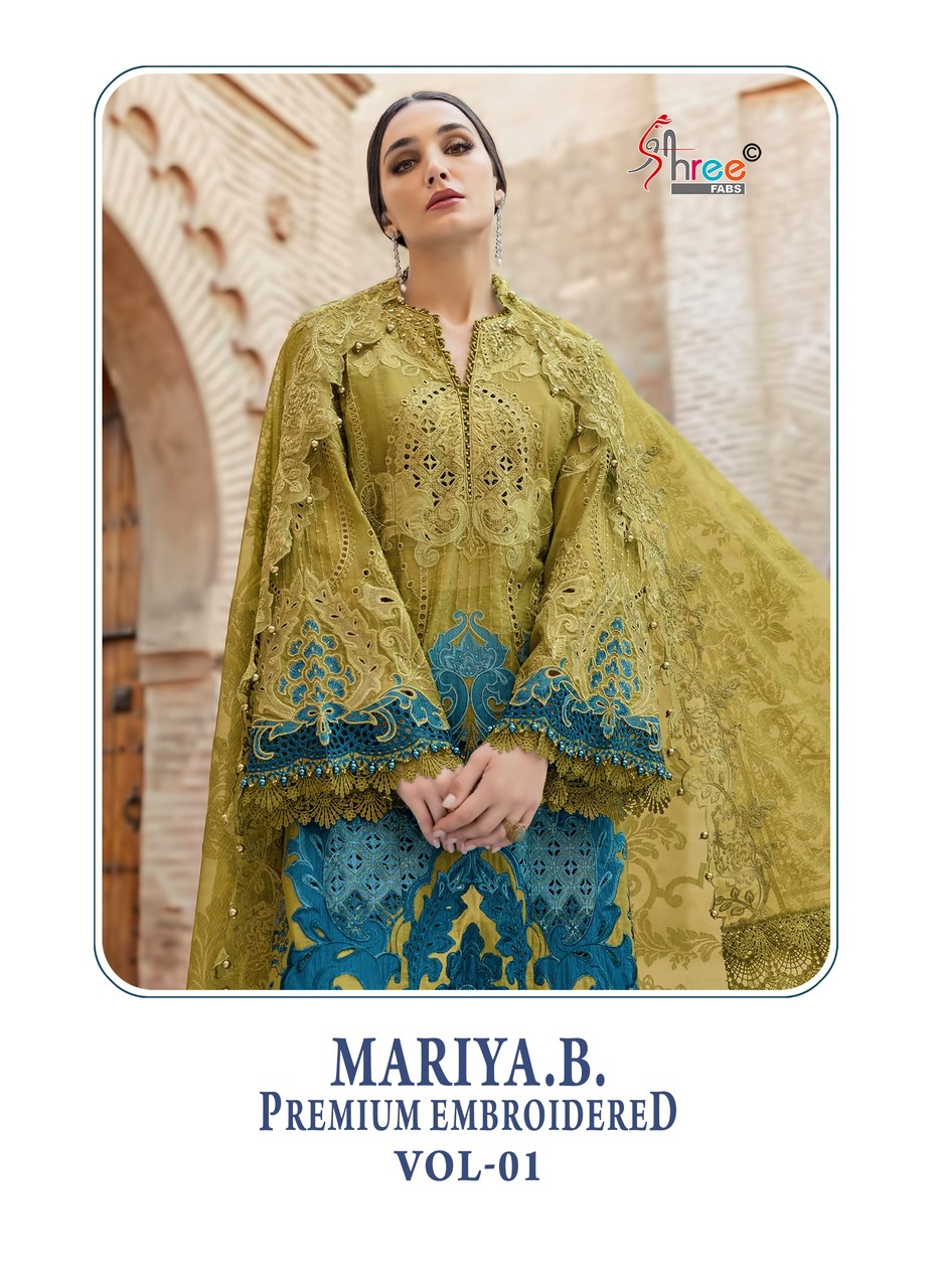 Shree Mariya B Embroidered Vol 1 Cotton Pakistani Salwar Suits