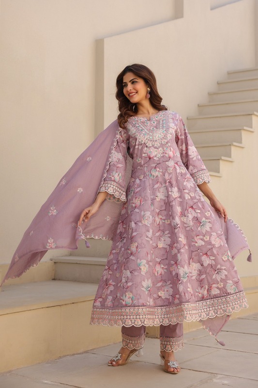 Naisha K 541 Designer Anarkali Kurti Bottom With Dupatta Set