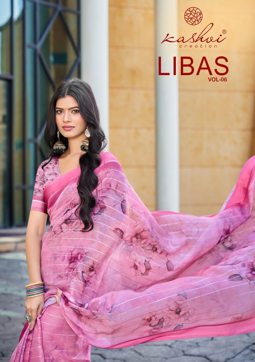 Kashvi Libas Vol 6 Digital Printed Casual Wear Saree Collection