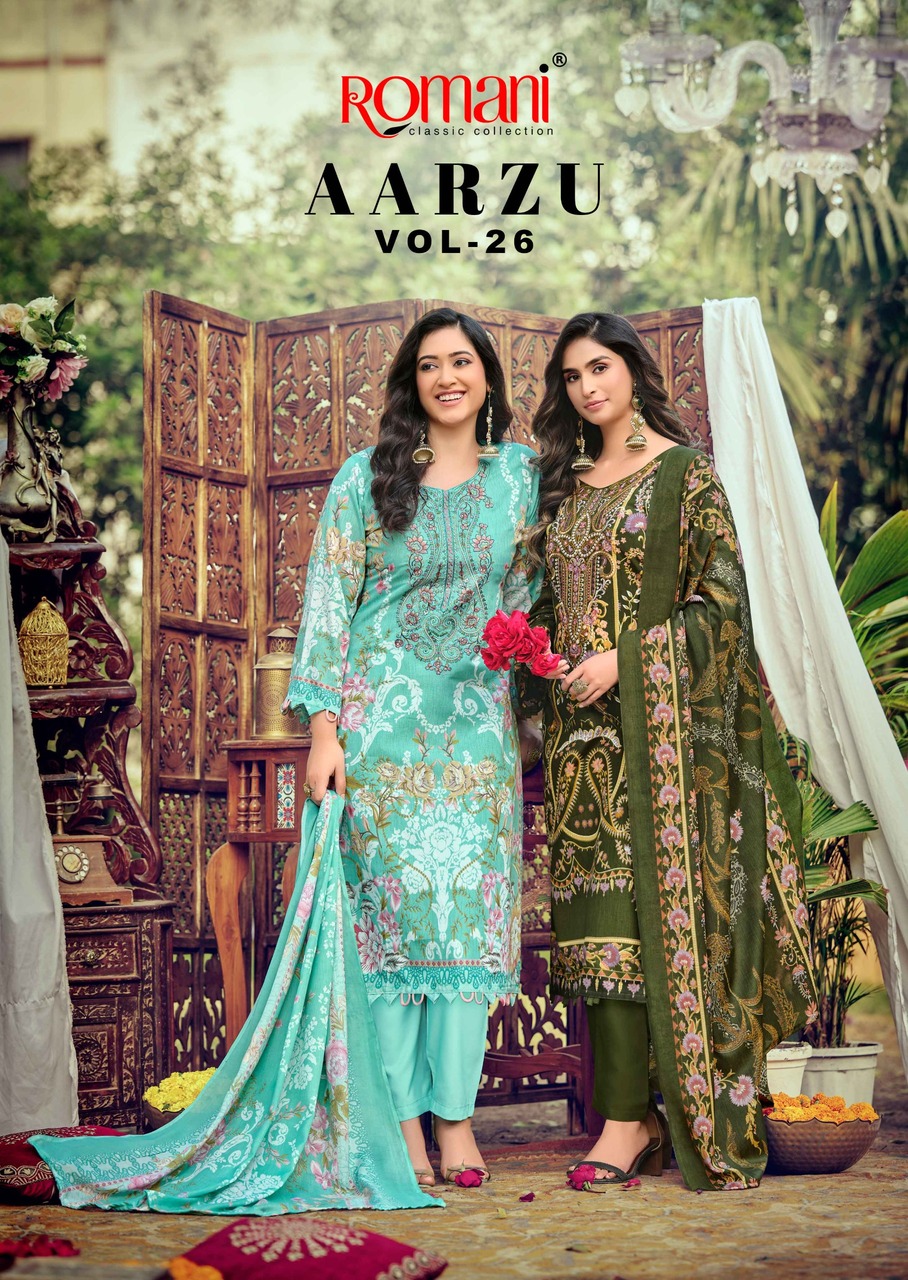 Romani Aarzu Vol 26 Cotton Digital Printed Designer Dress Material