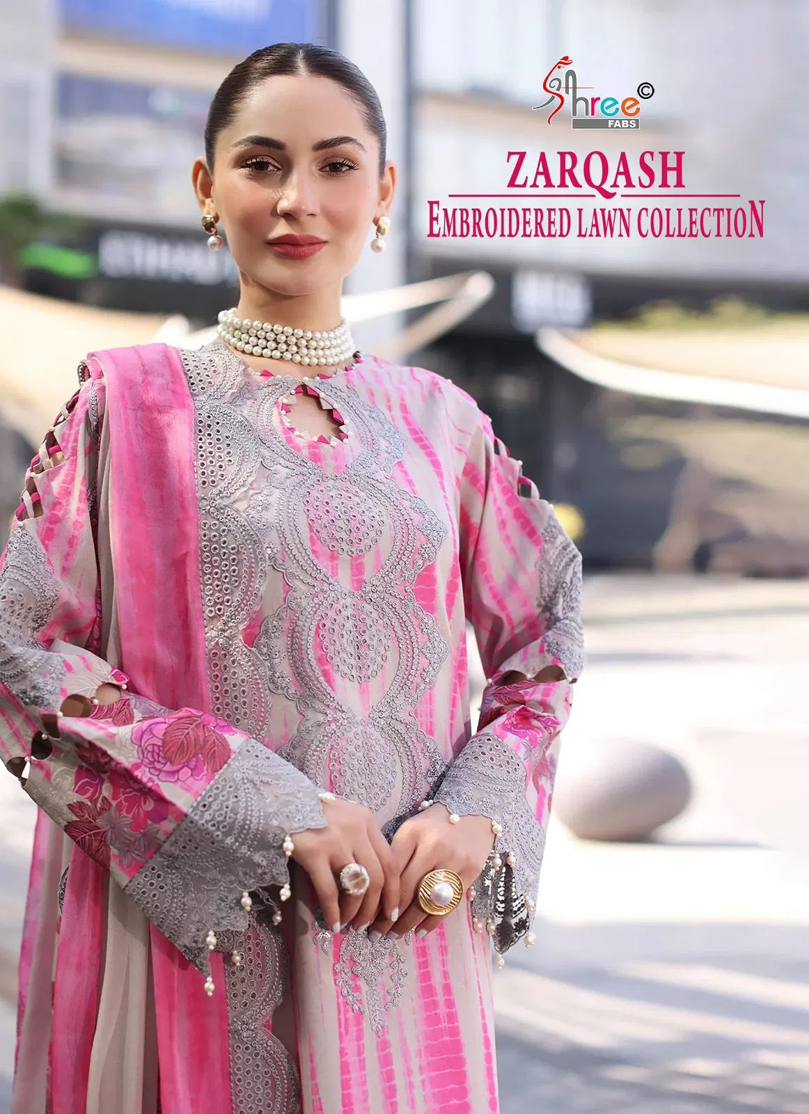 Shree Zarqash Printed Pakistani Salwar Suits Cotton Dupatta