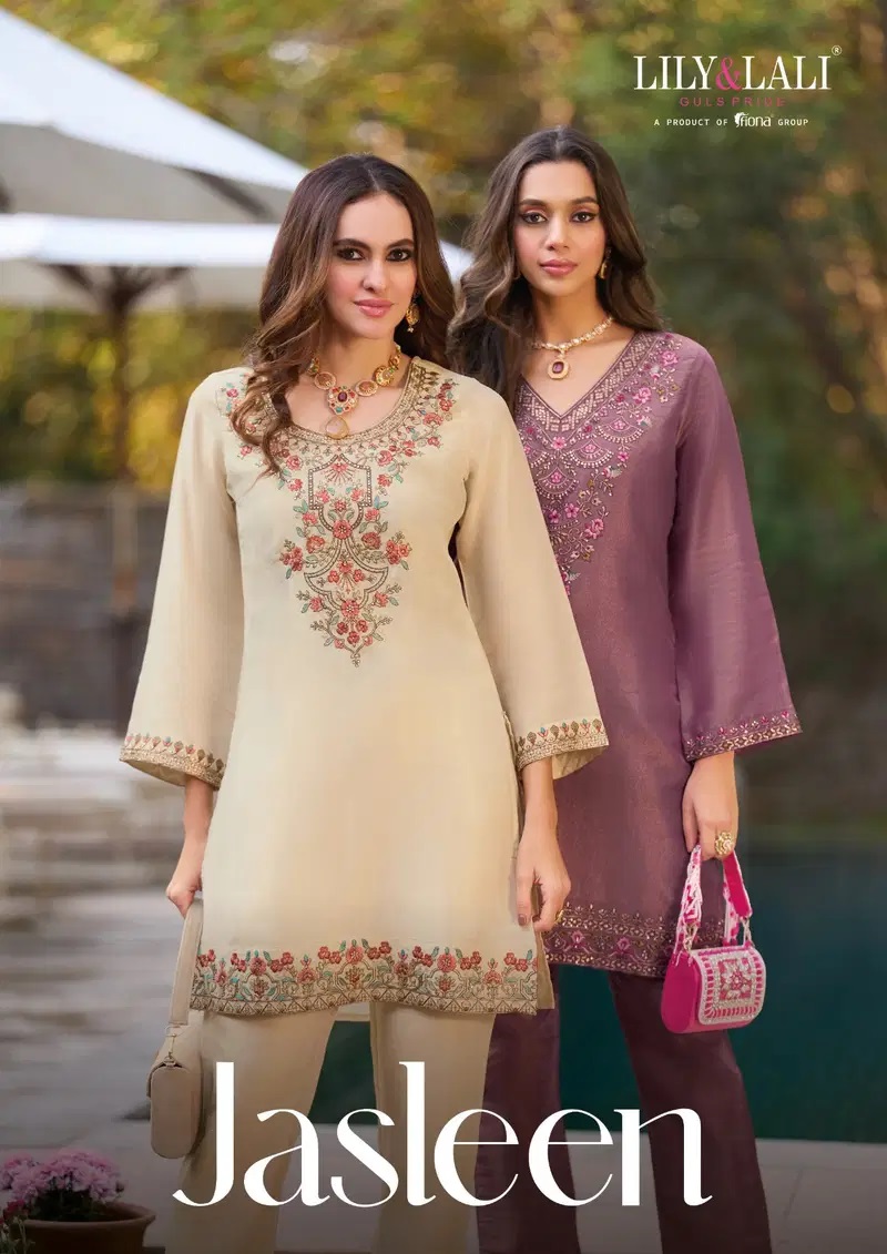 Lily And Lali Jasleen Viscose Silk Designer Co Ord Set Collection