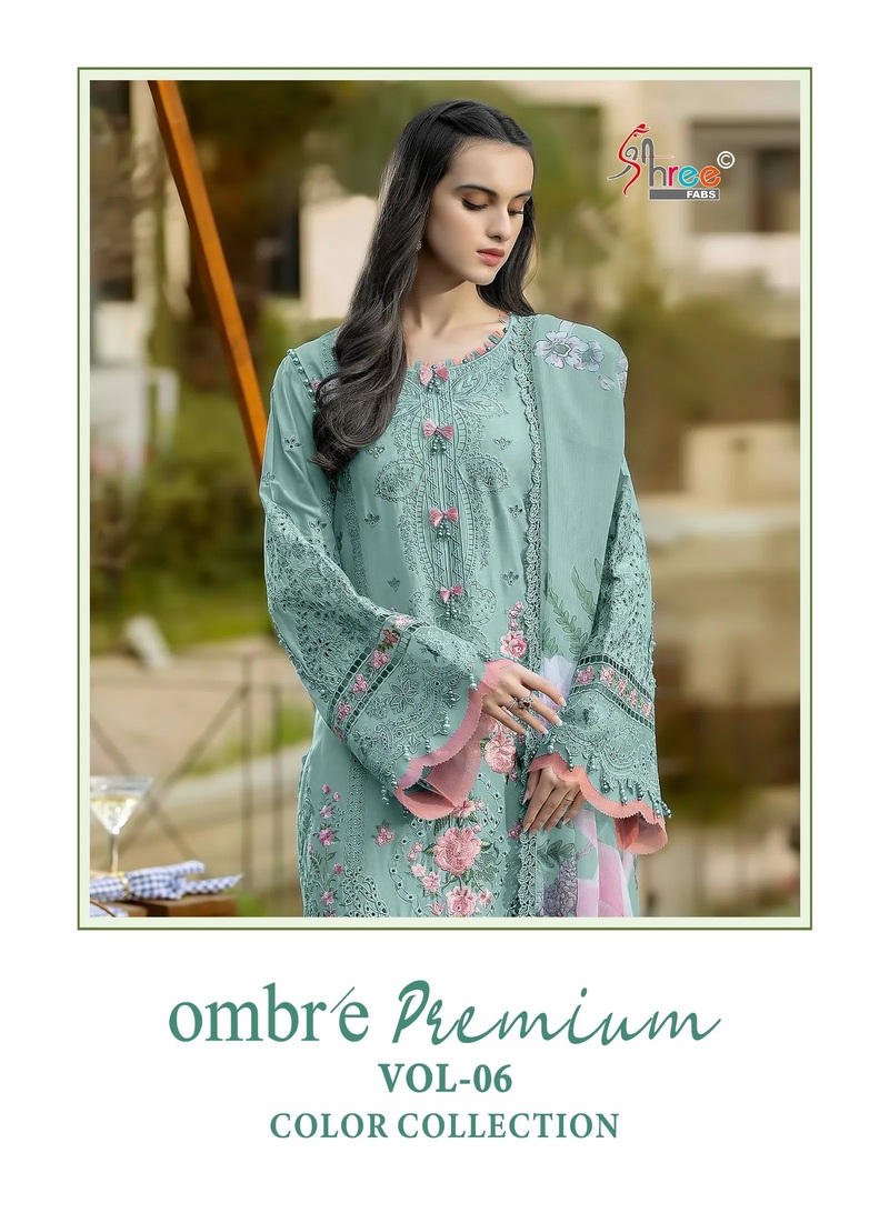 Shree Ombre Premium Vol 6 Pakistani Salwar Suits Cotton Dupatta